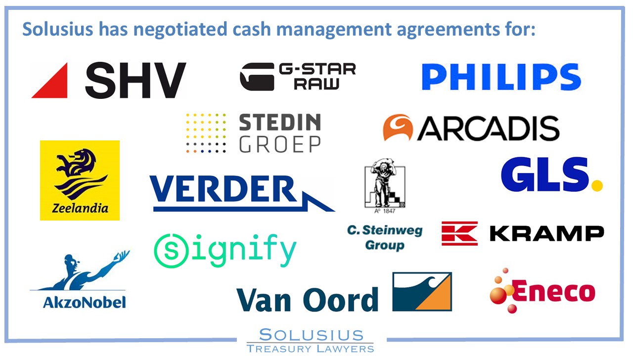 Clients for which Solusius has negotiated cash management agreements